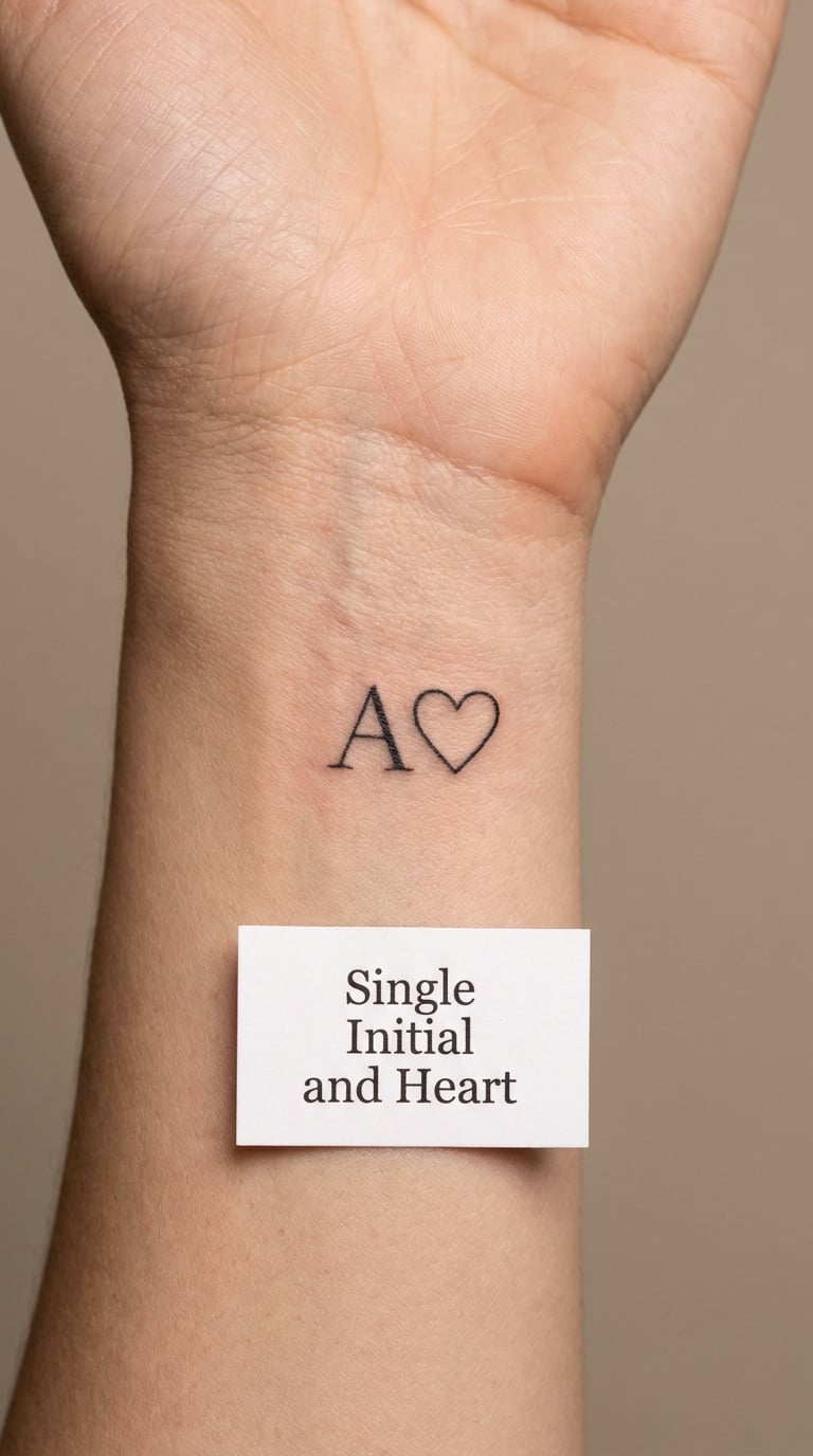 Single Initial and Heart