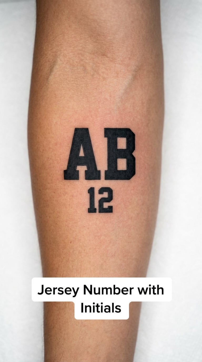 Jersey Number with Initials