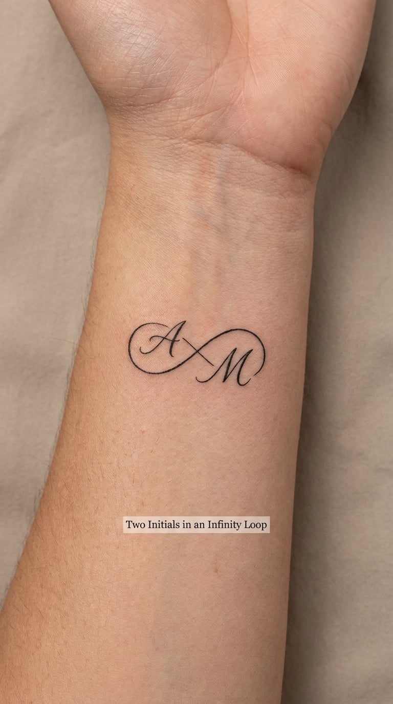 Two Initials in an Infinity Loop