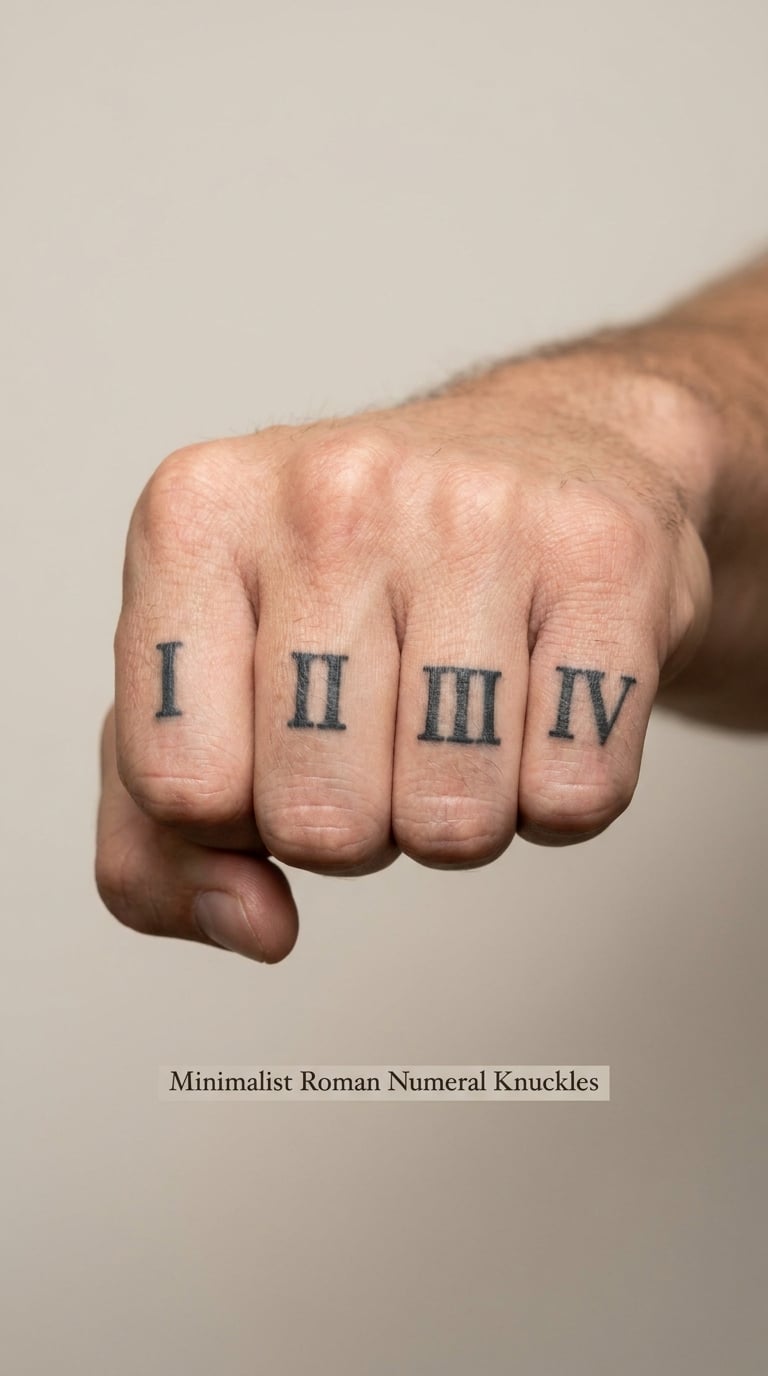 Minimalist Roman Numeral Knuckles