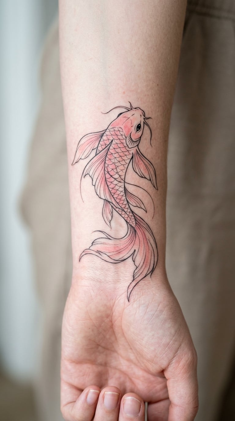 Pink Koi for Tenderness and Open-Hearted Strength