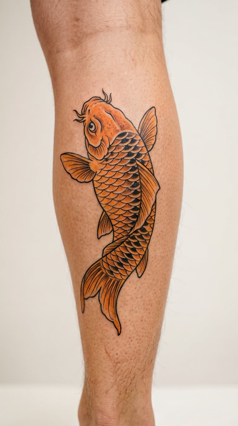 Orange Koi for Warmth and a Soft Landing