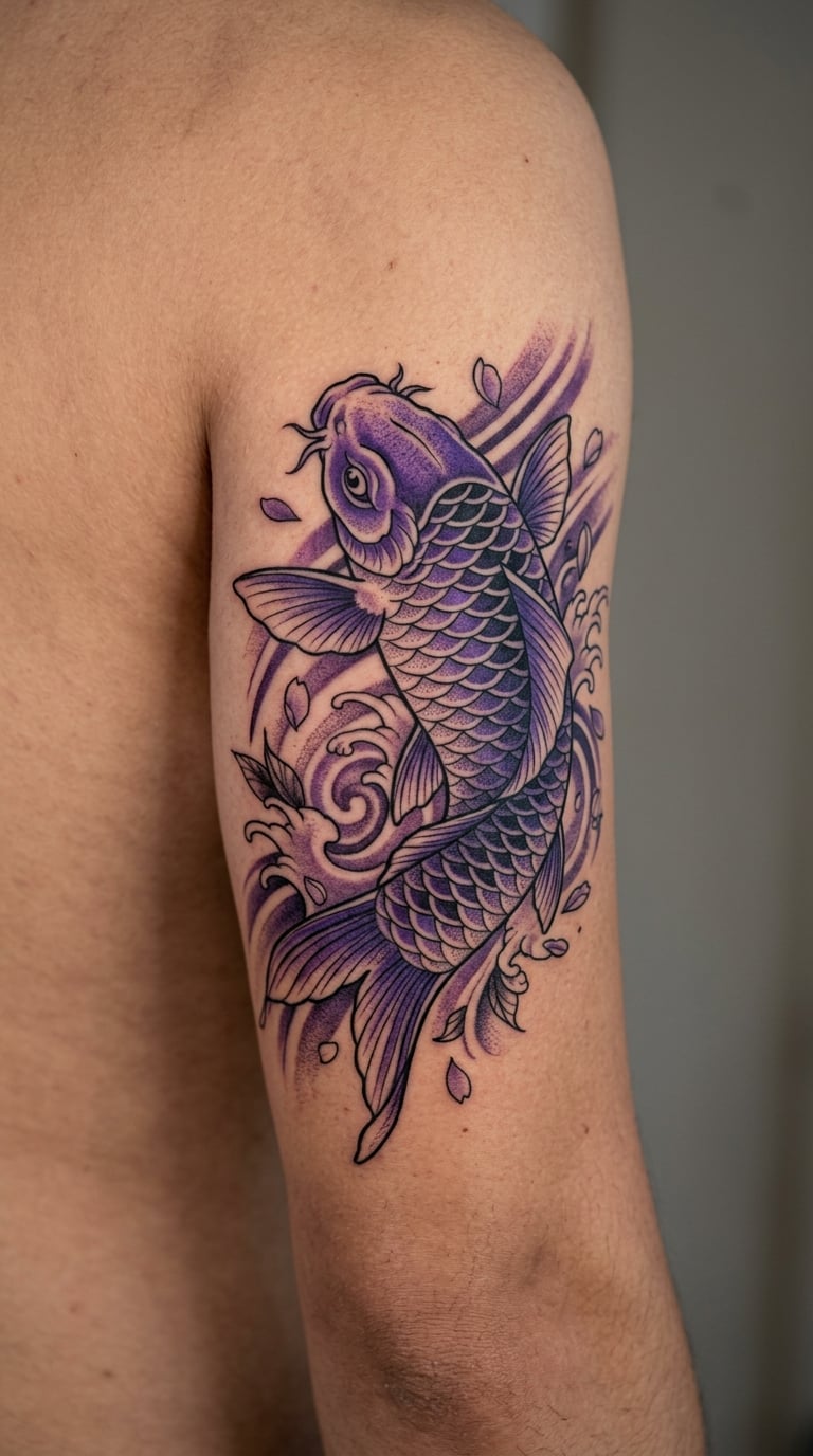 Purple Koi for Rarity, Ambition and Inner Depth