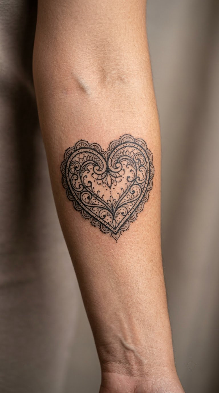 Lace Heart Lockup