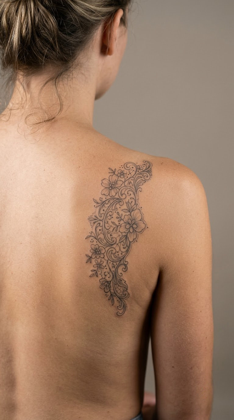 Lace Bridal Veil Detail