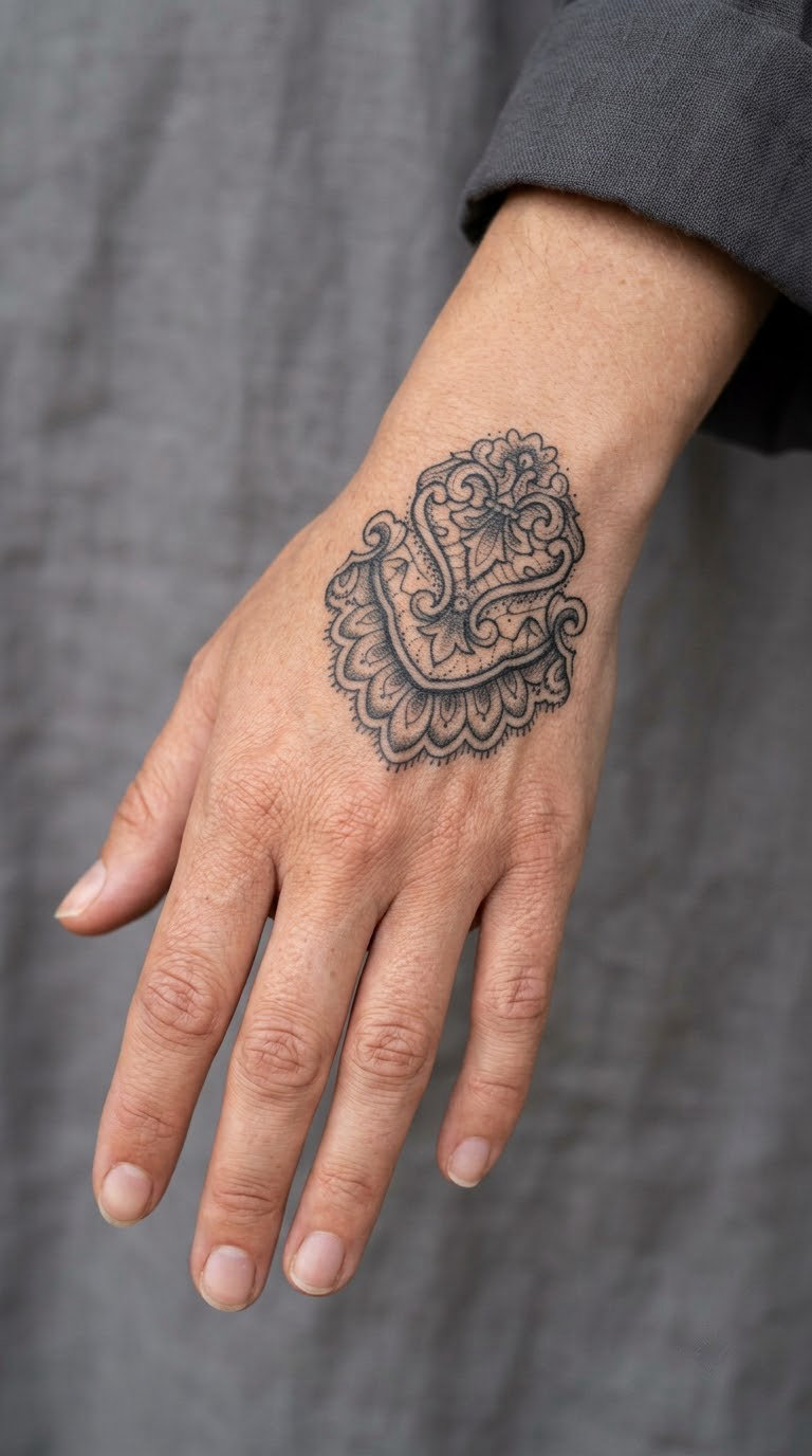 Vintage Lace Glove Detail