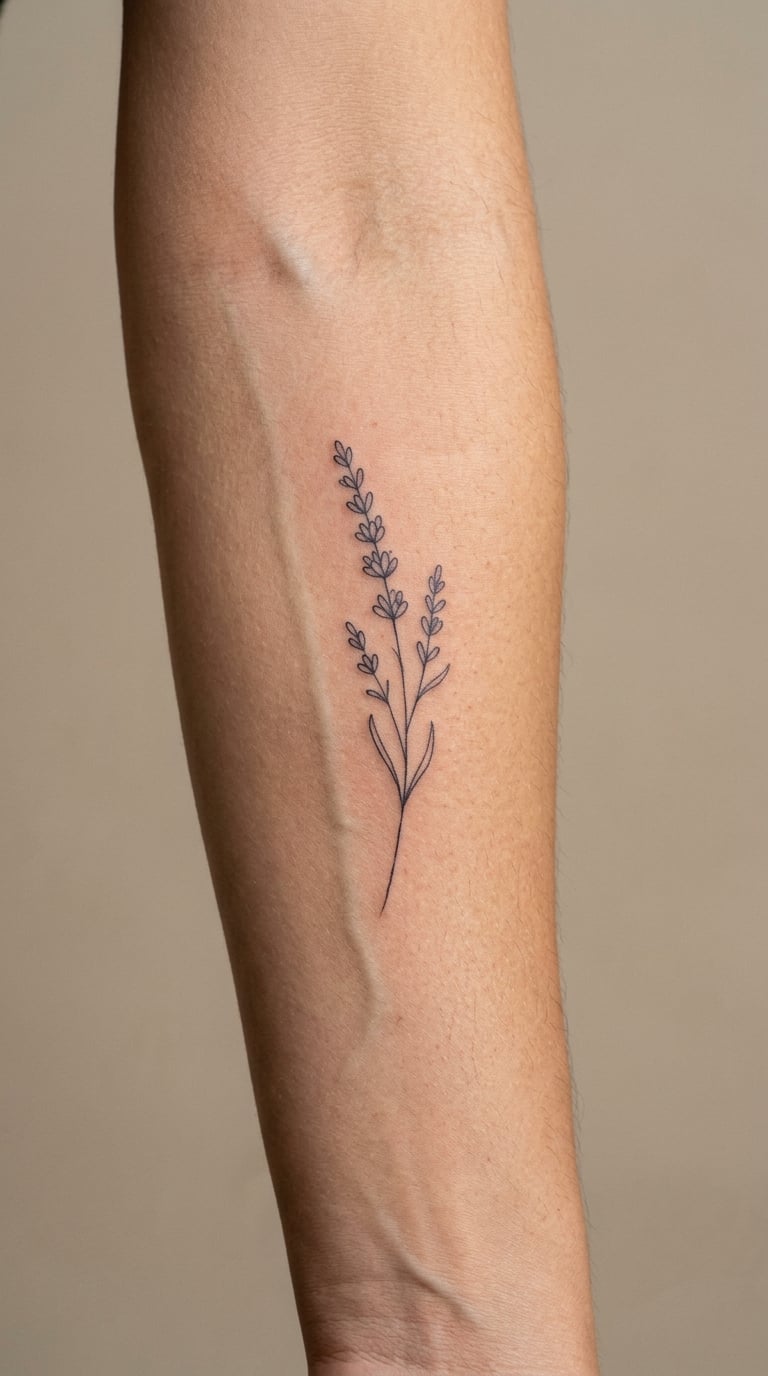 Lavender Running Alongside the Forearm Vein