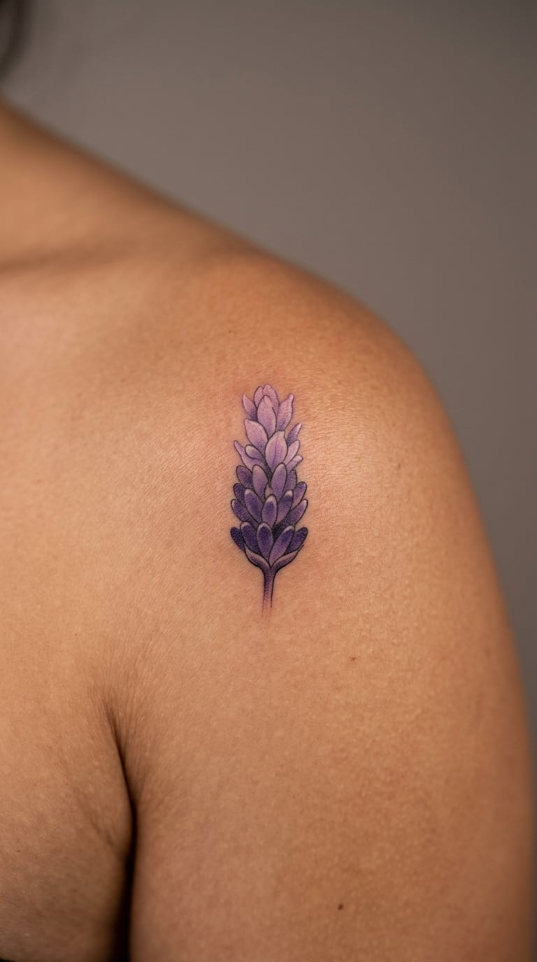 The Purple Gradient Bud on the Shoulder Cap