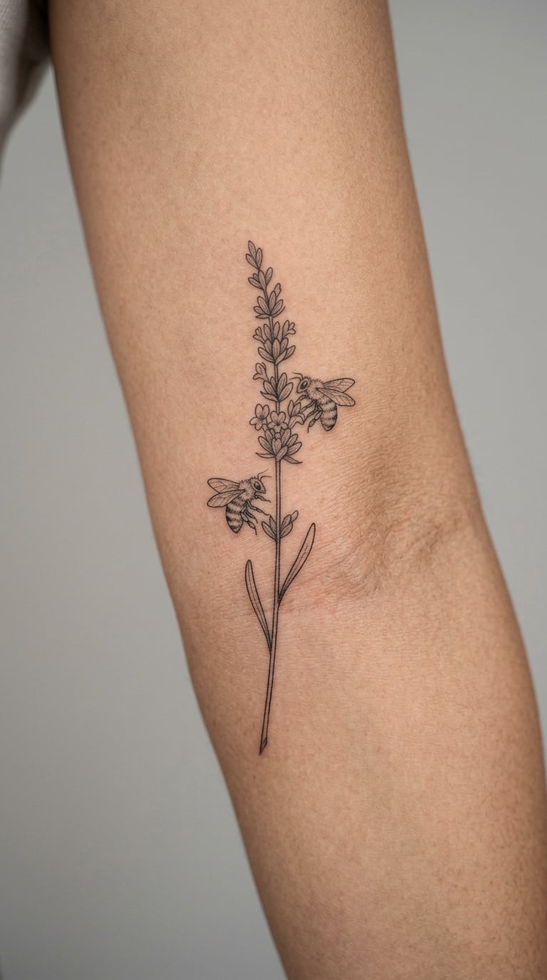 The Lavender and Bees at the Inner Elbow