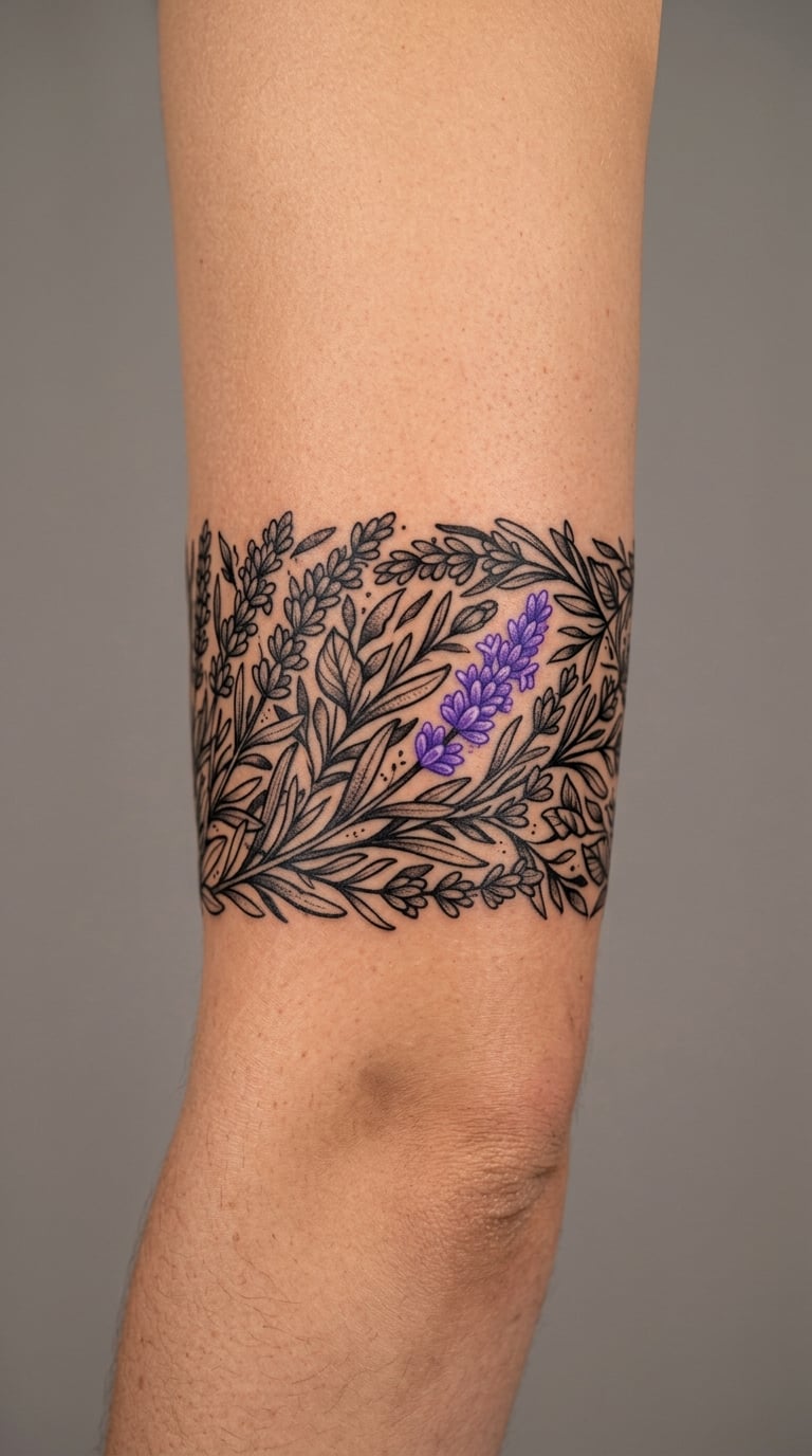 The Lavender Arm Bracer Above the Elbow