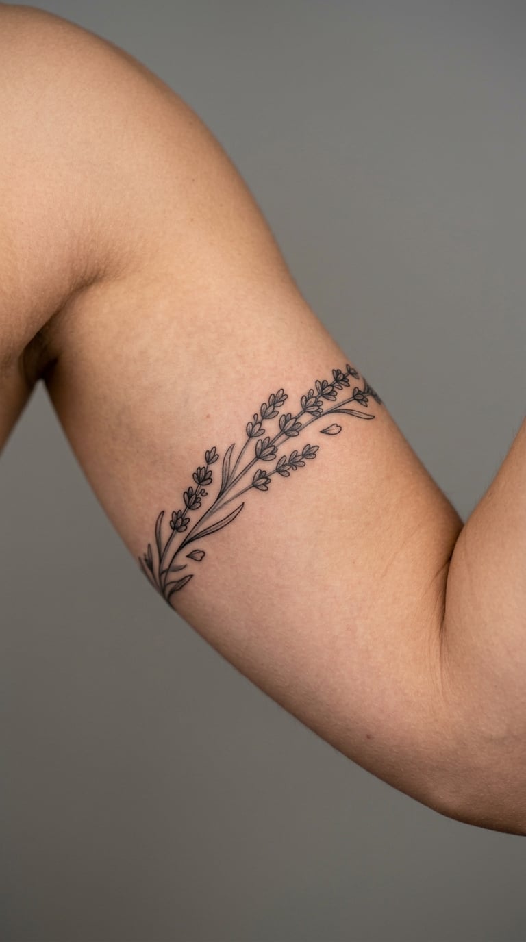 The Lavender Wrap Around the Bicep