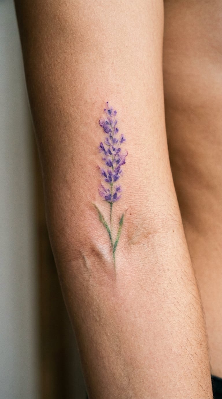 The Watercolor Spike Tucked in the Elbow Crease