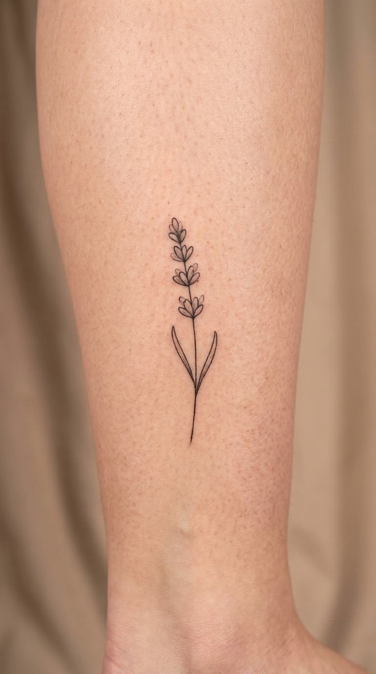 Single Stem of Lavender