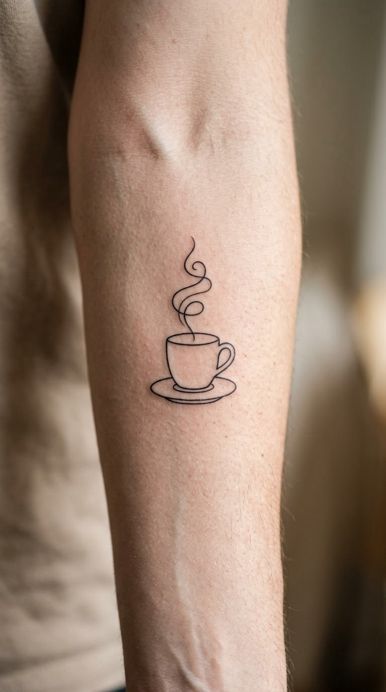 Fine-Line Coffee Cup Still Life
