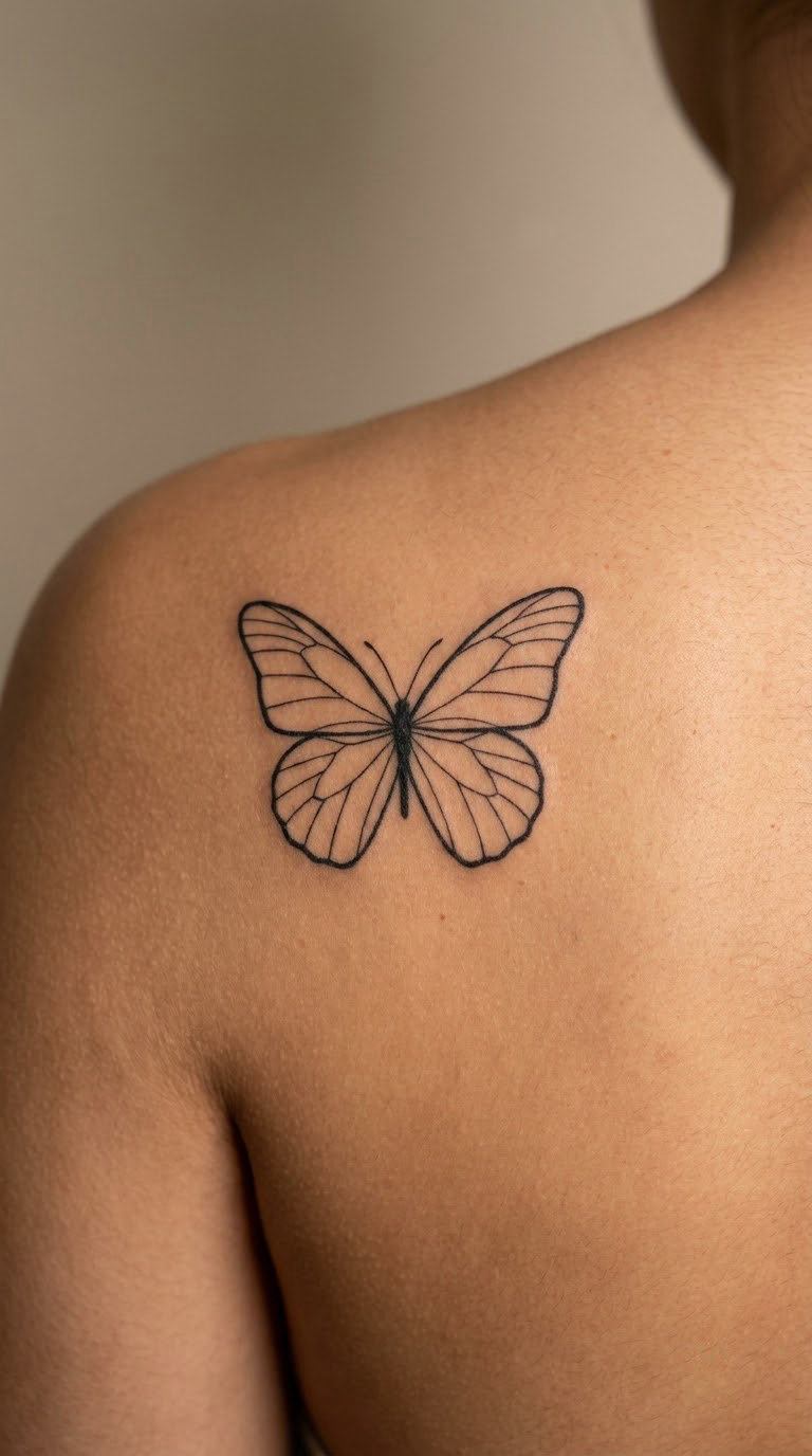 Single-Line Butterfly Symmetry