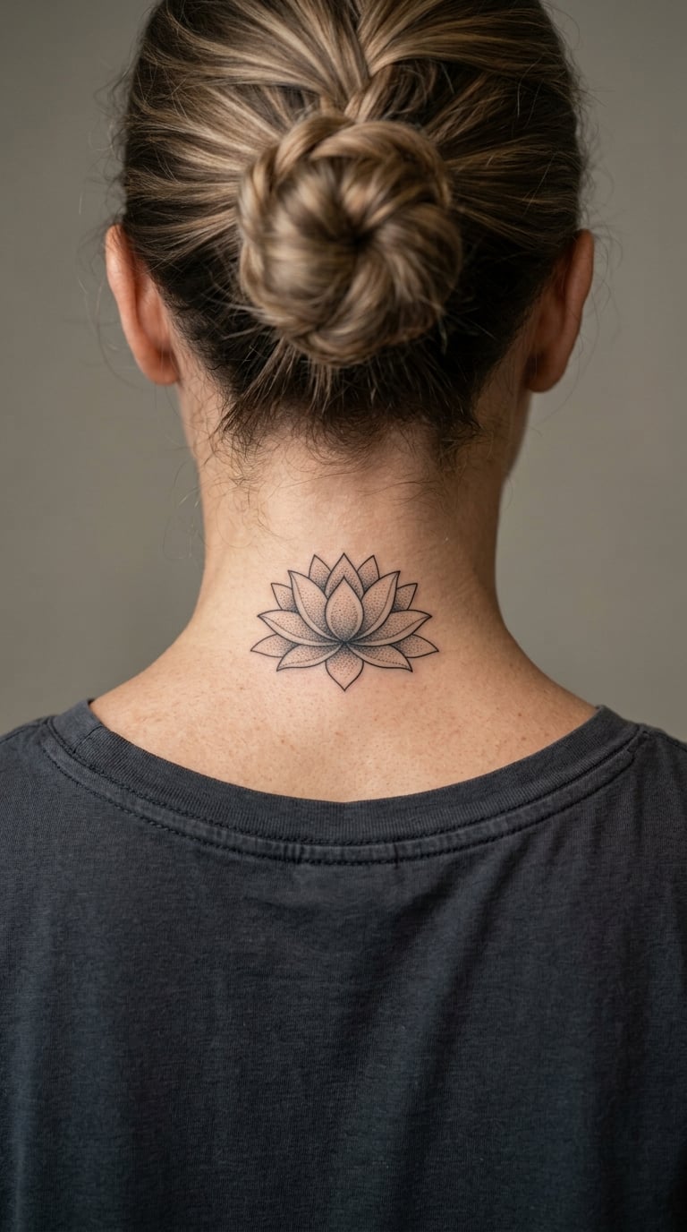 Eight-Petalled Lotus at the Base of the Neck