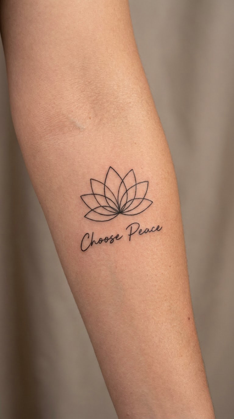 Lotus with "Choose Peace"