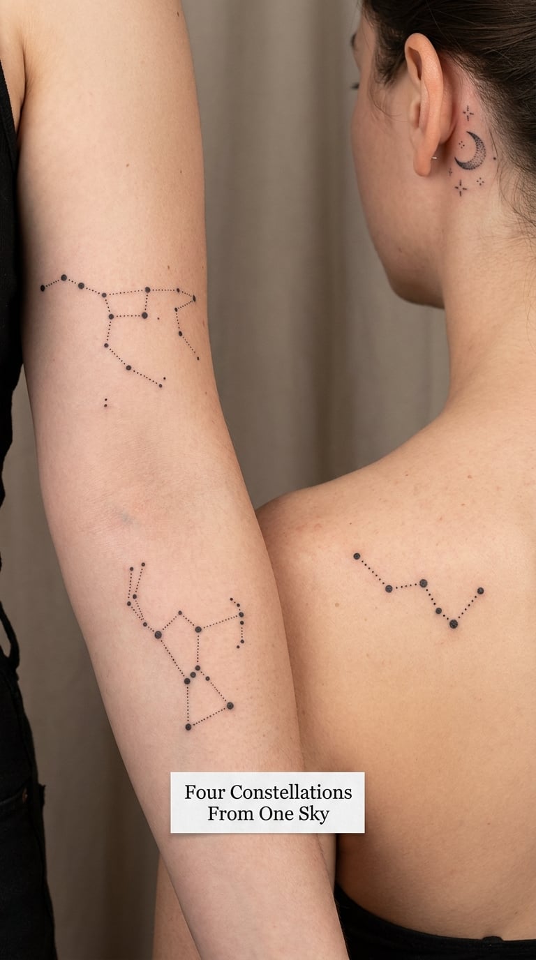 Four Constellations From One Sky