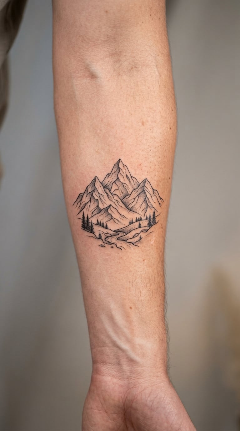Layered Mountain Ranges