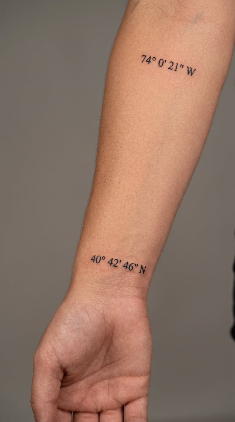 Matching Coordinates Tattoos