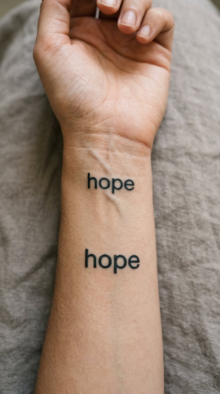 Matching Word Tattoos