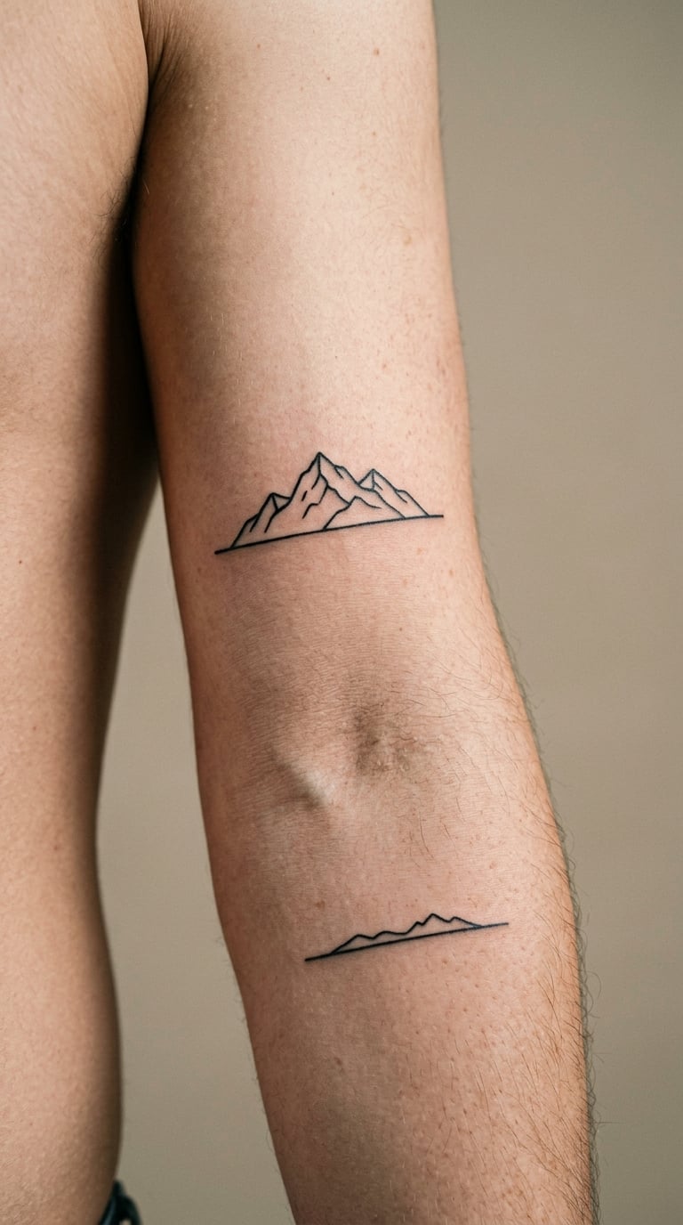 Matching Mountain Range Tattoos