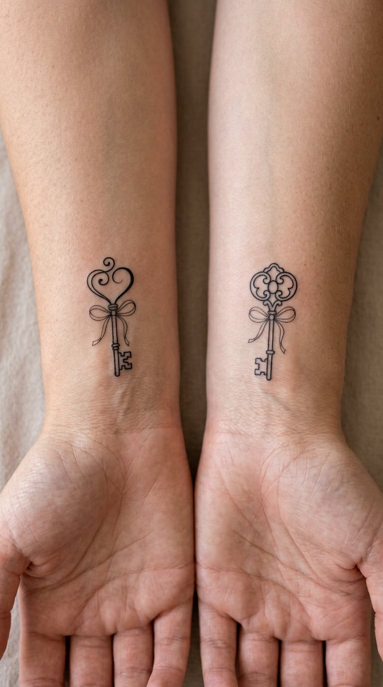 Two Tiny Lock-and-Key Motifs