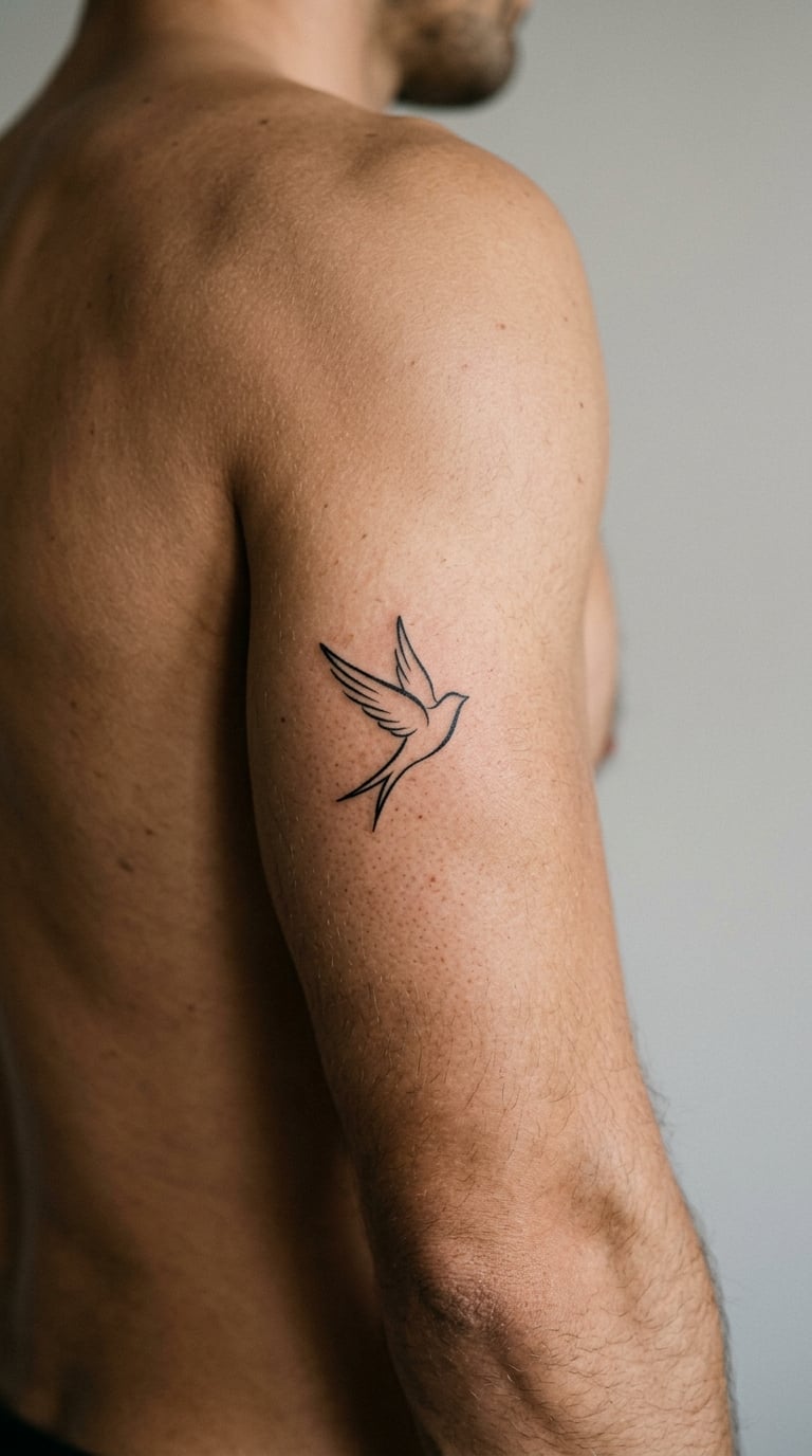 Bird in Flight on the Tricep