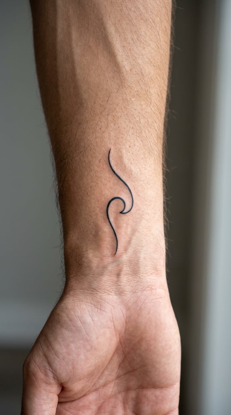 One-Line Wave on the Inner Wrist