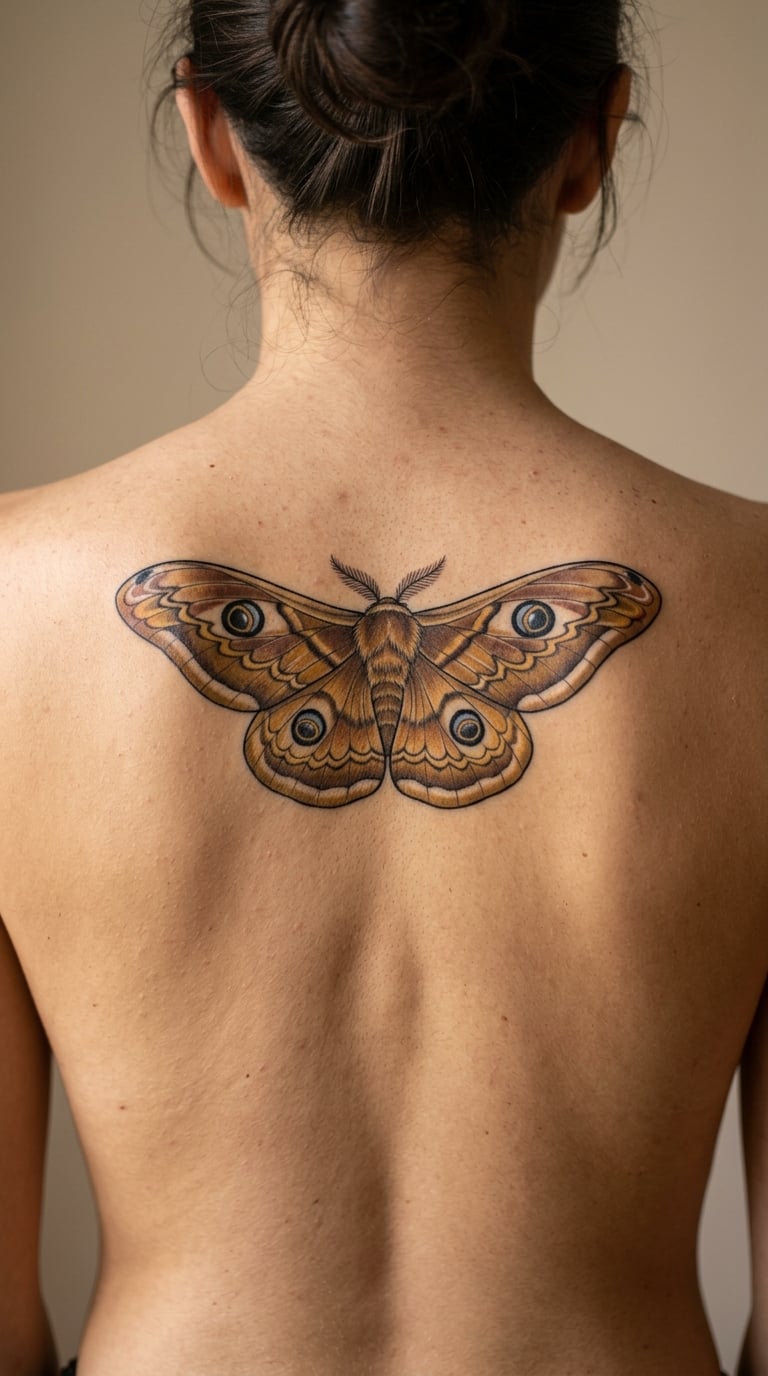 Emperor Moth Down the Spine