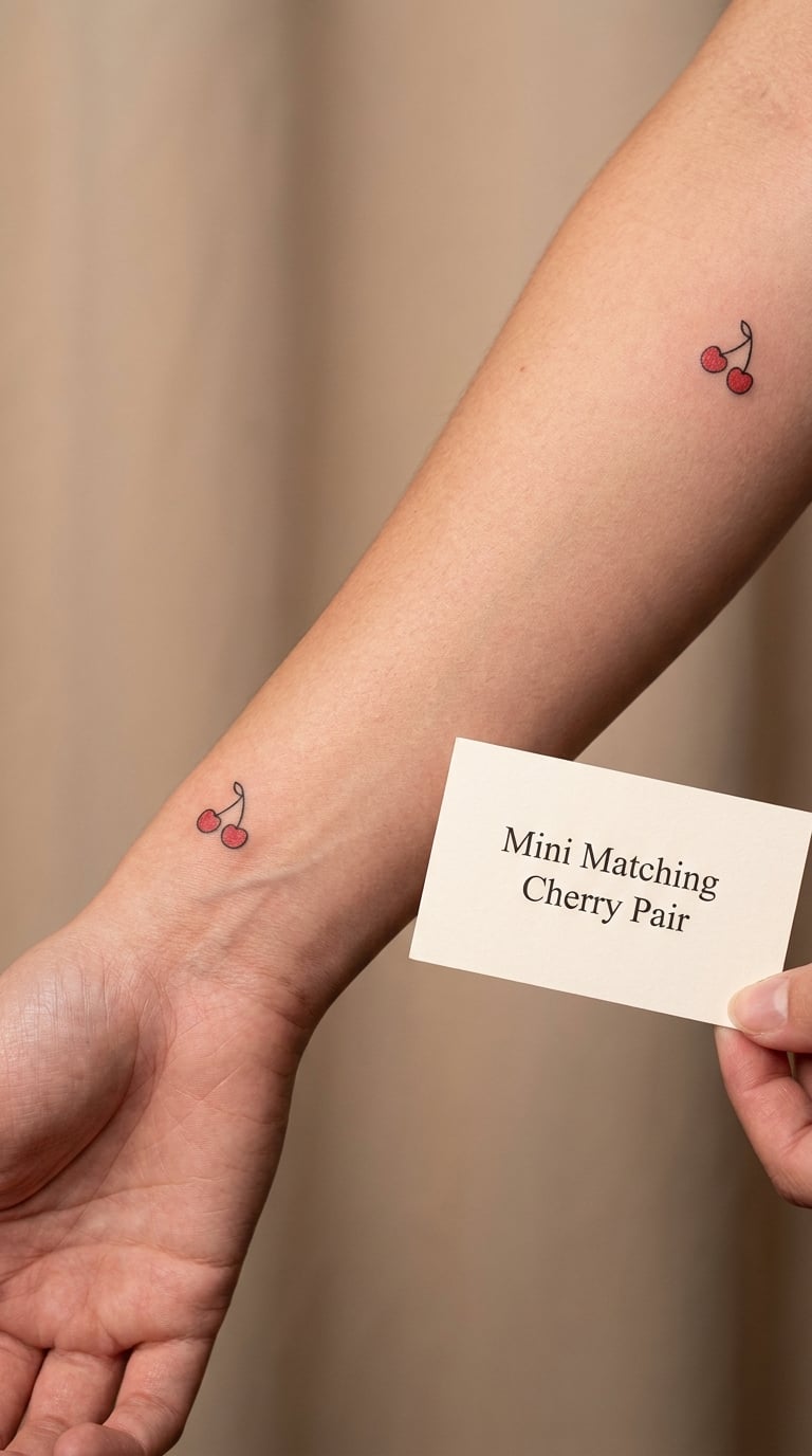 Mini Matching Cherry Pair
