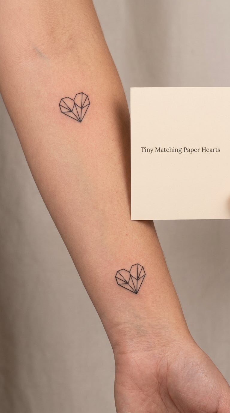 Tiny Matching Paper Hearts