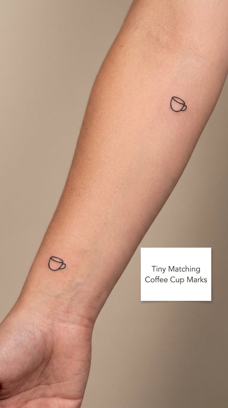Tiny Matching Coffee Cup Marks