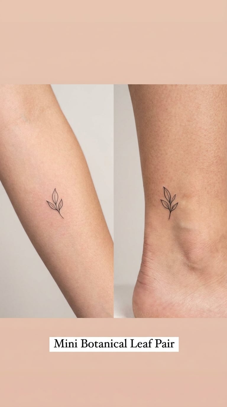 Mini Botanical Leaf Pair