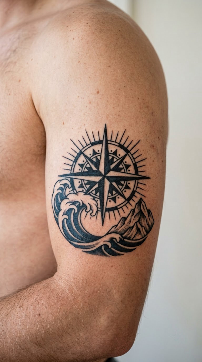 Compass Rose Wrapped by a Mountain Wave