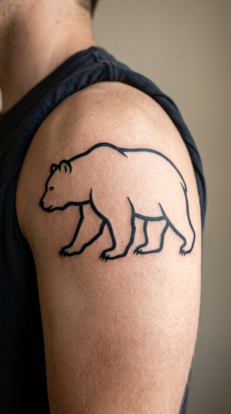 Yellowstone Black Bear Outline