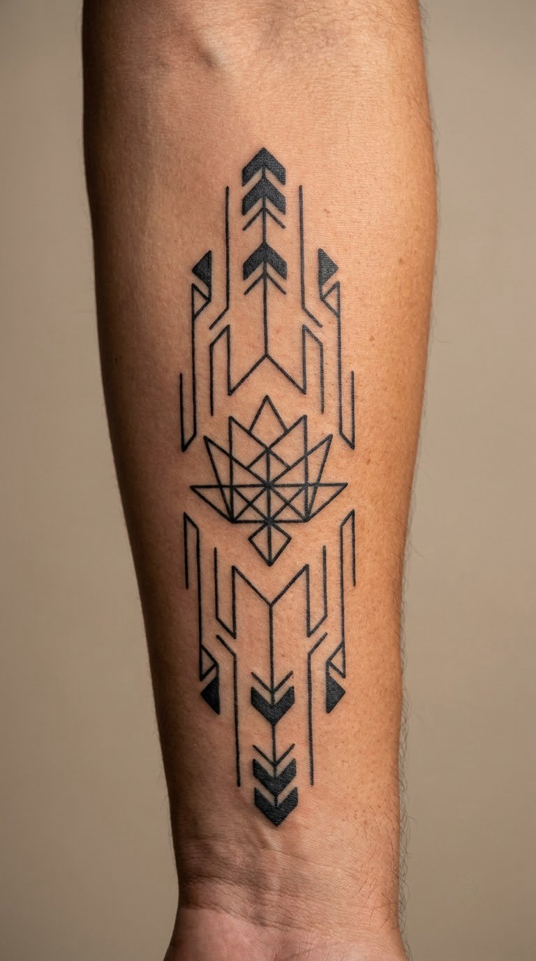 Geometric Rain and Flower