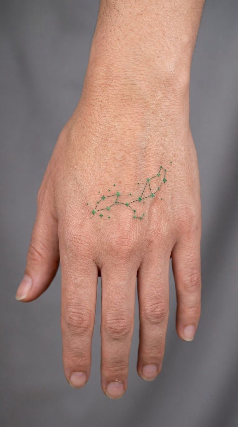 Northern Lights Constellation on the Hand