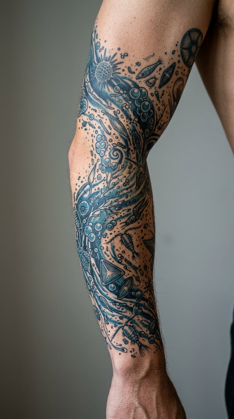 Microscopic Plankton Sleeve