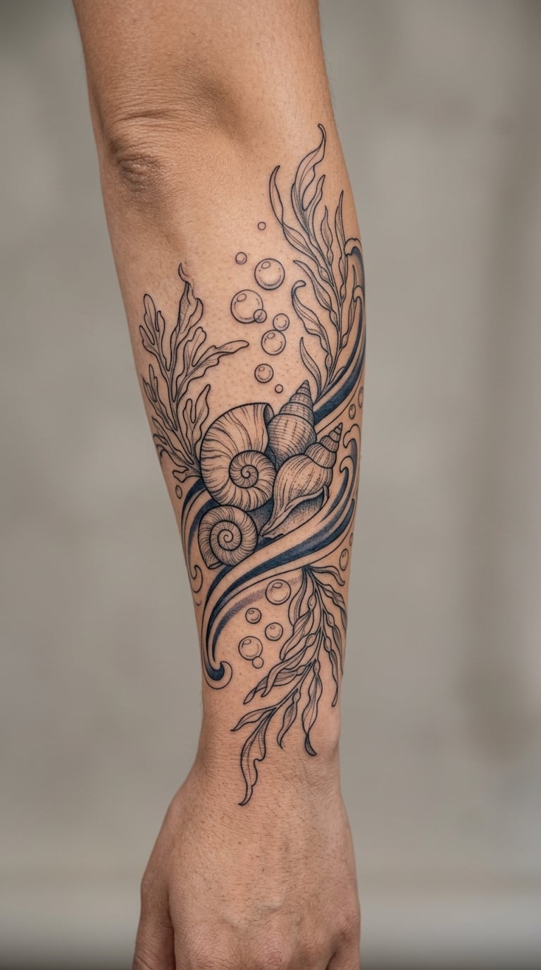 Seashell Spiral Nature Sleeve