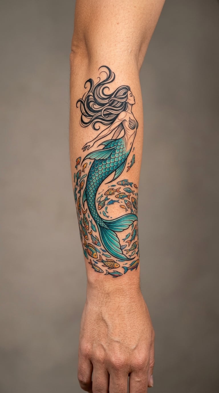 Mermaid and Scale Sleeve