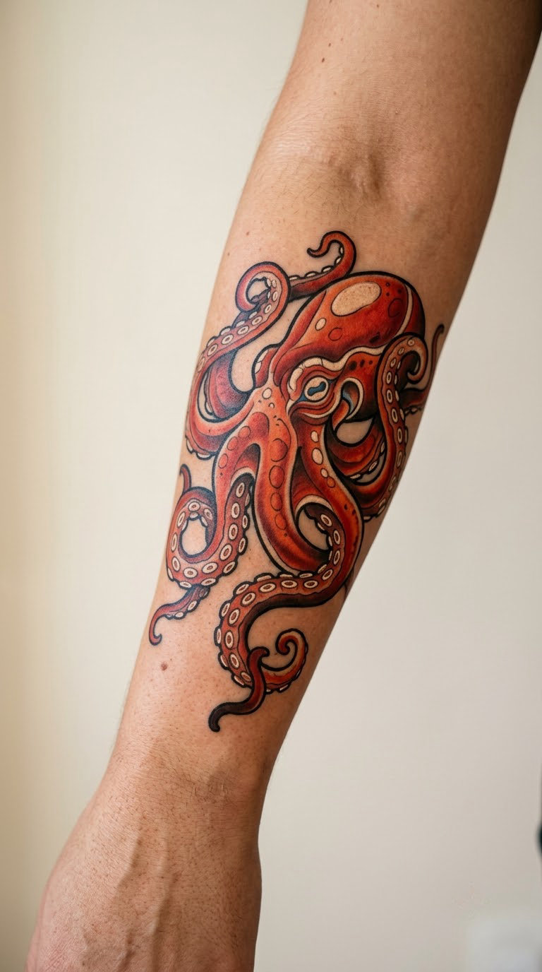 Neo-Traditional Octopus Tentacles