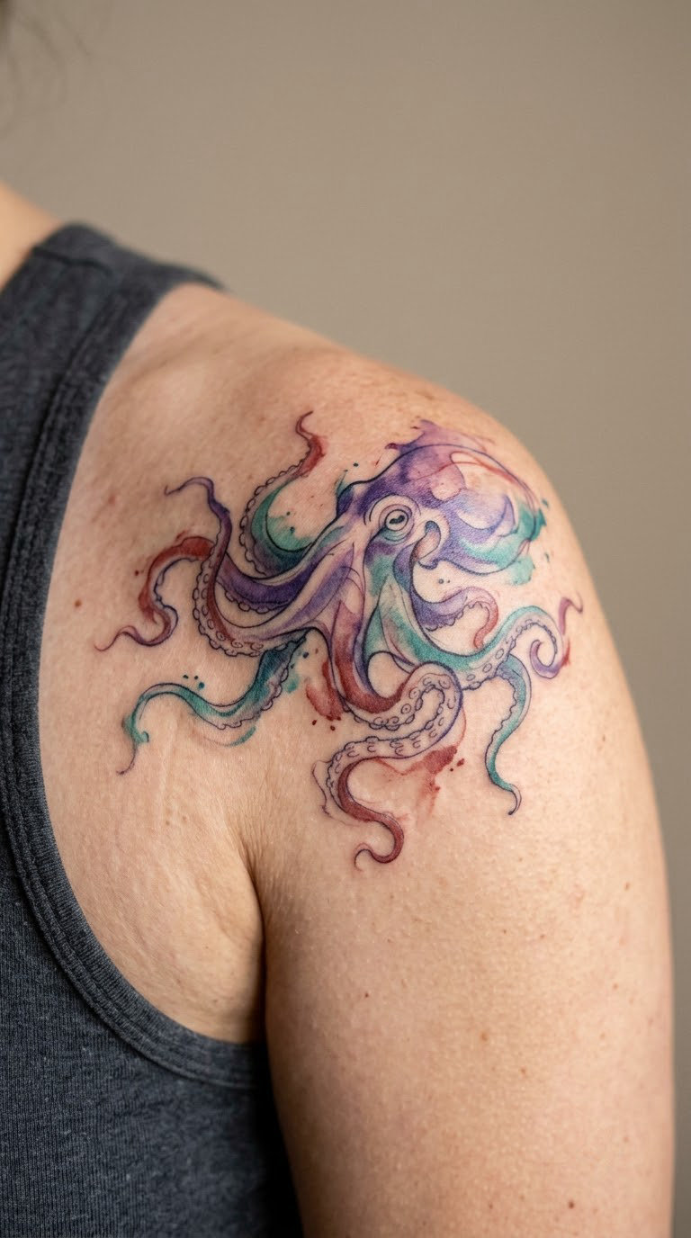 Watercolour Octopus