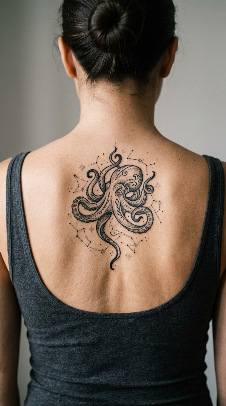 Octopus and Astronomical Chart