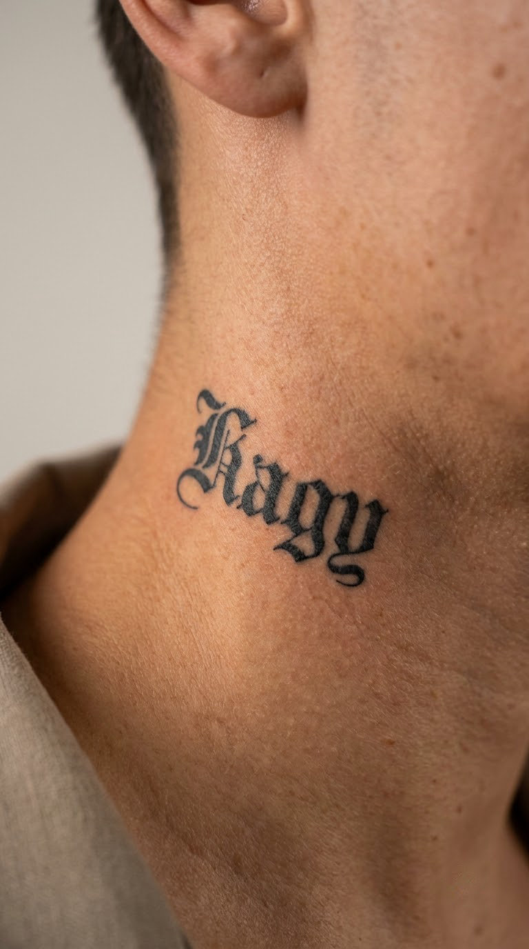 Neck Name with Diamond Terminal