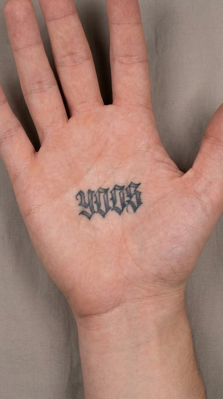 Palm Word in Miniature Blackletter