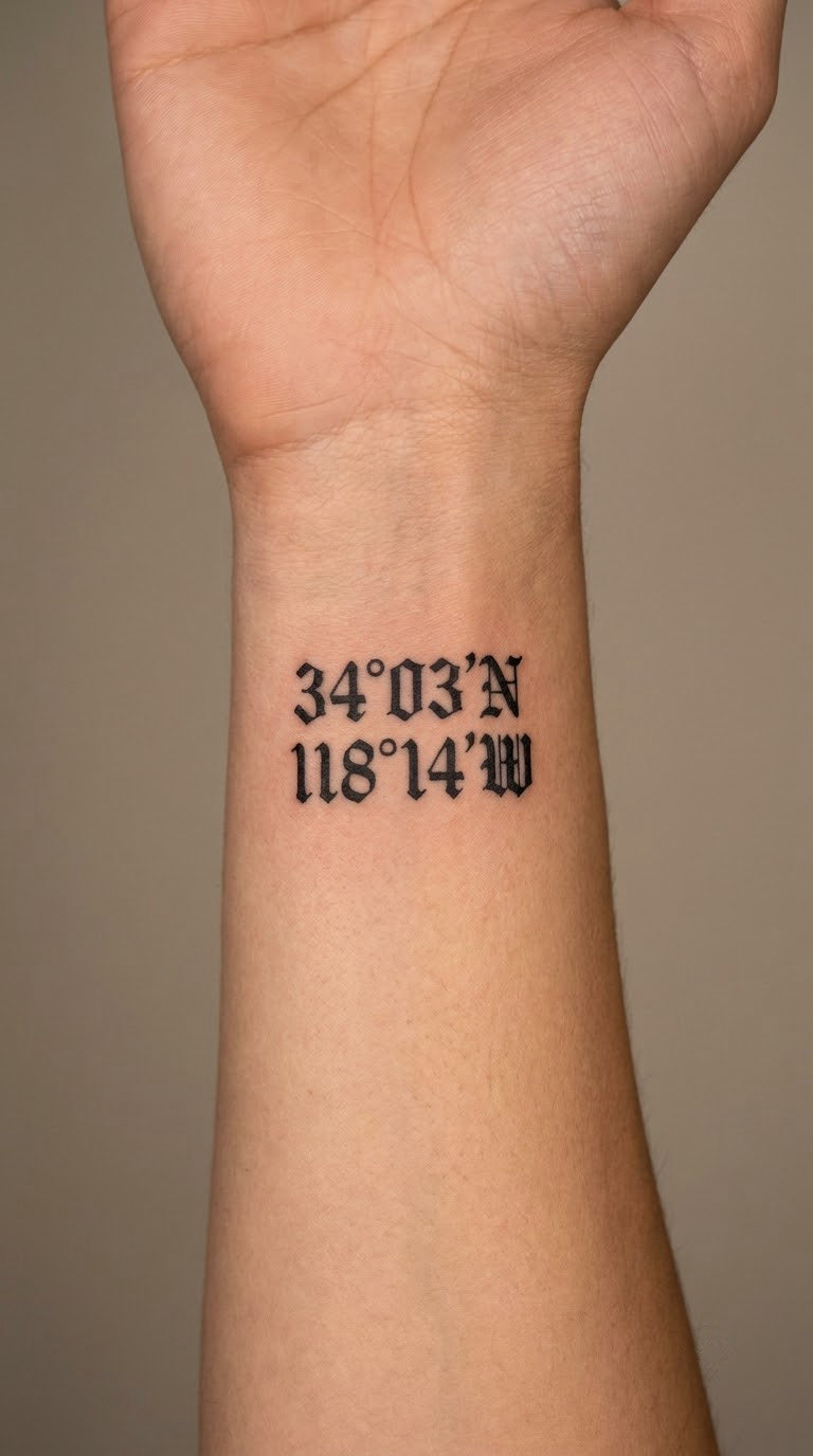 Coordinates in Gothic Numerals