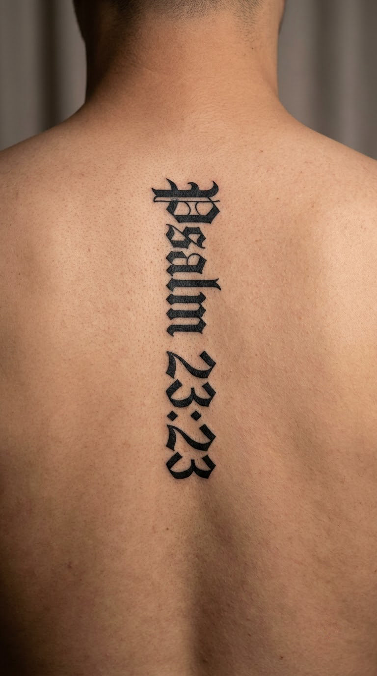 Psalm 23:23 Calligraphic Citation
