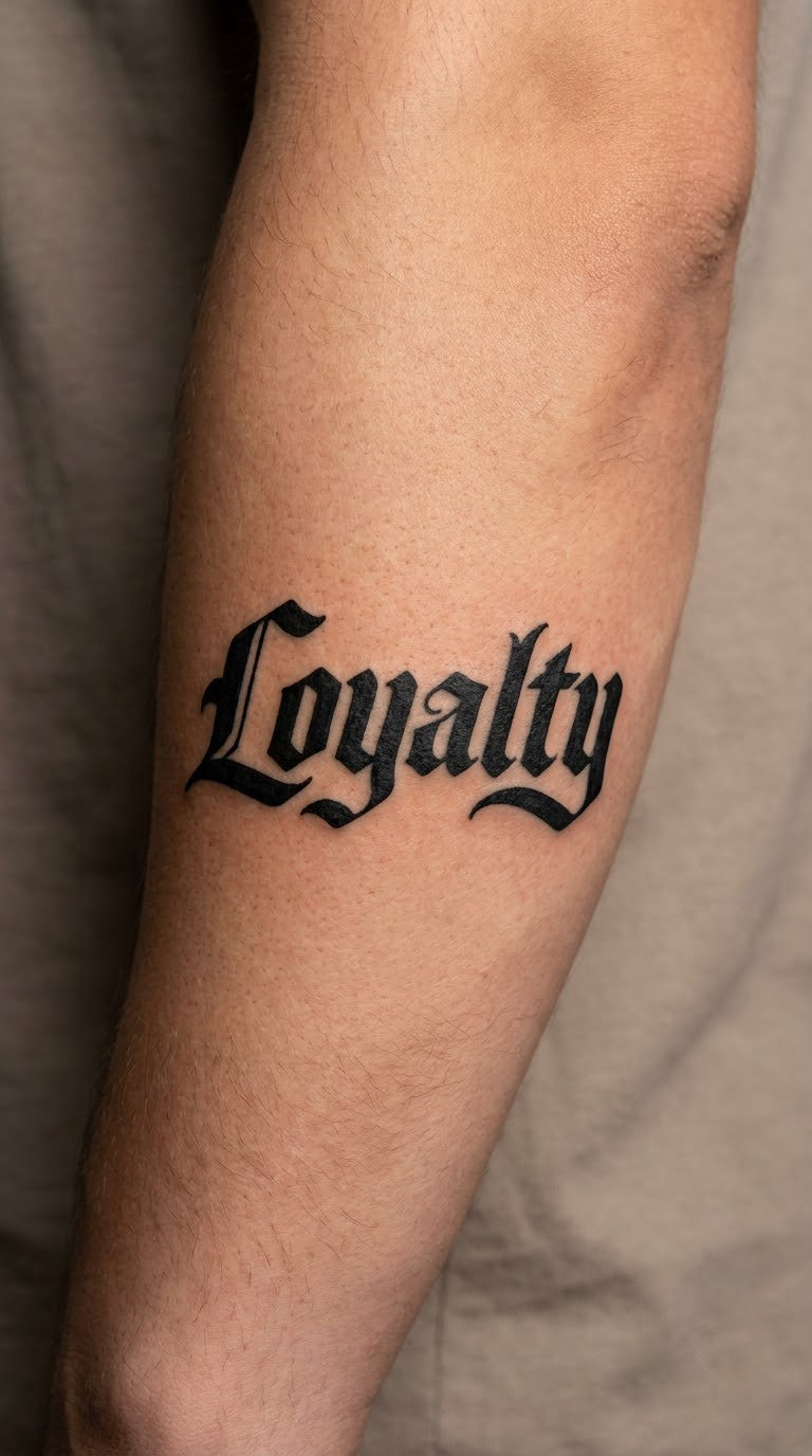 Loyalty in Traditional Lettering