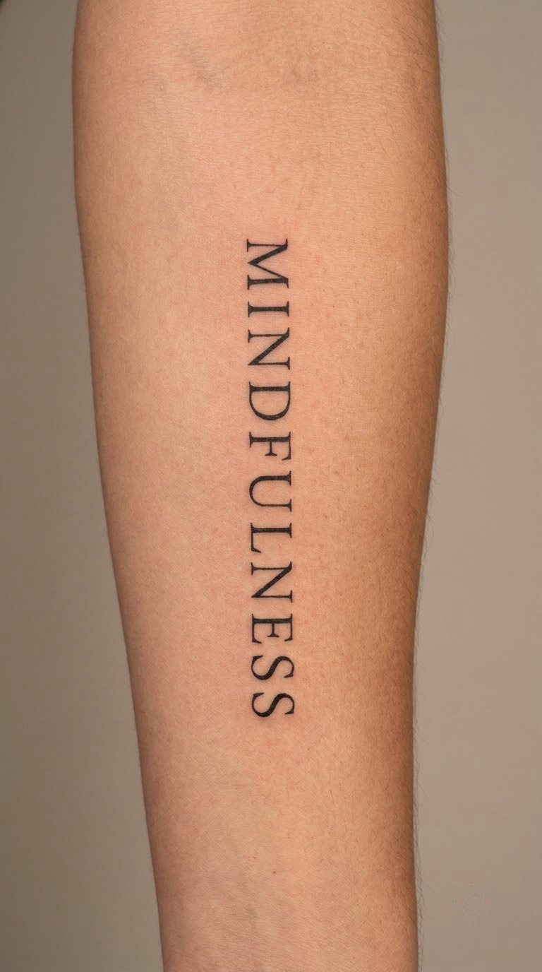 Mindfulness in Fine-Line Roman Type